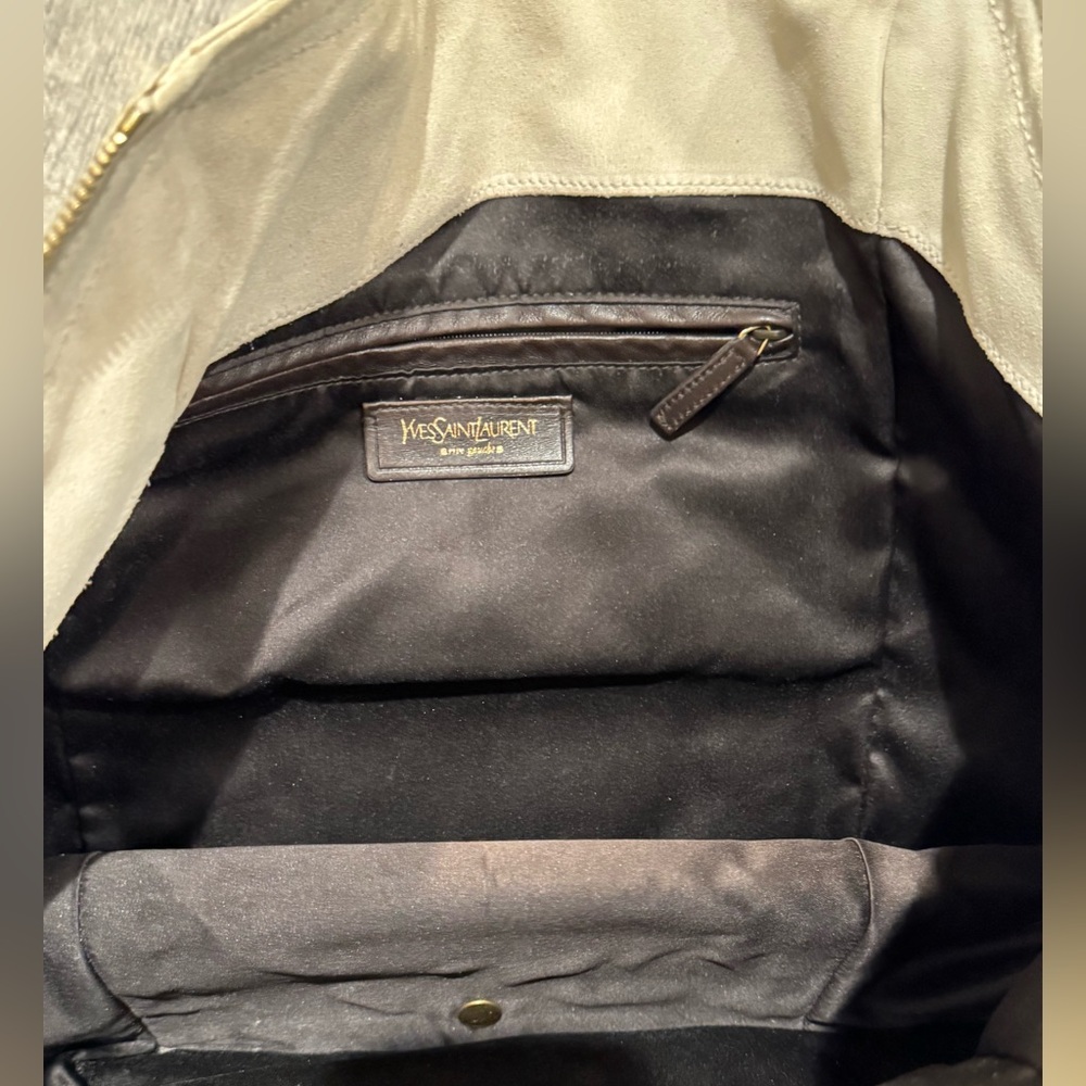 YSL Saint Laurent cream downtown leather Rive Gauche bag - Picture 4 of 11